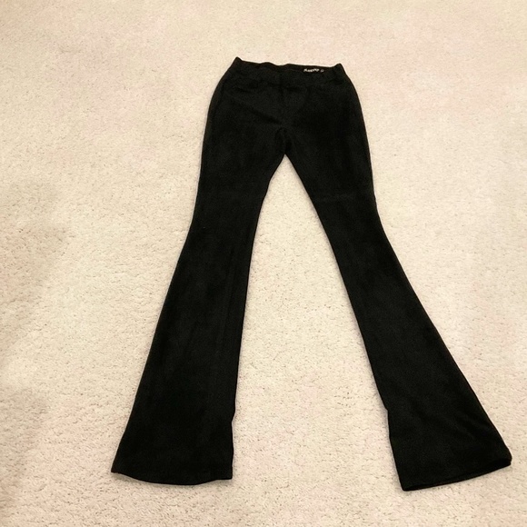 Blank NYC black flare velour jeans - Picture 1 of 6